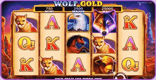 Spielautomat Wolf Gold mit Merkmale